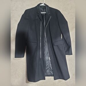 Zara M men's coat wool faux leather